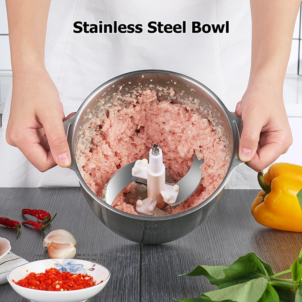 2L Stainless Steel Electric Meat Grinder Food Processor W132137