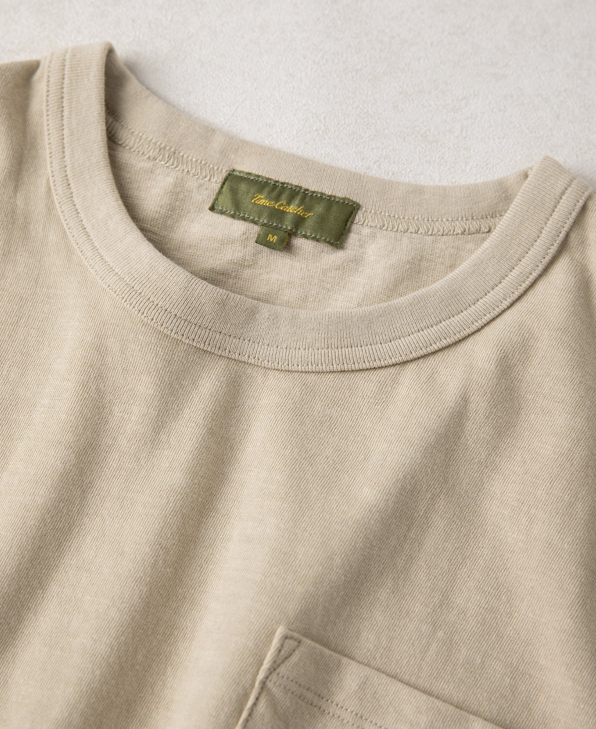 Classic Fit Loopwheel Slub Cotton Pocket T-Shirt
