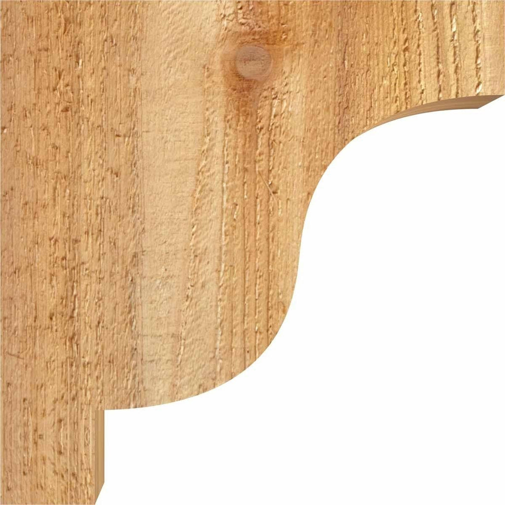 6x22W x 10x22D x 10x22H Rough Sawn Corbel, Western Red Cedar U994667