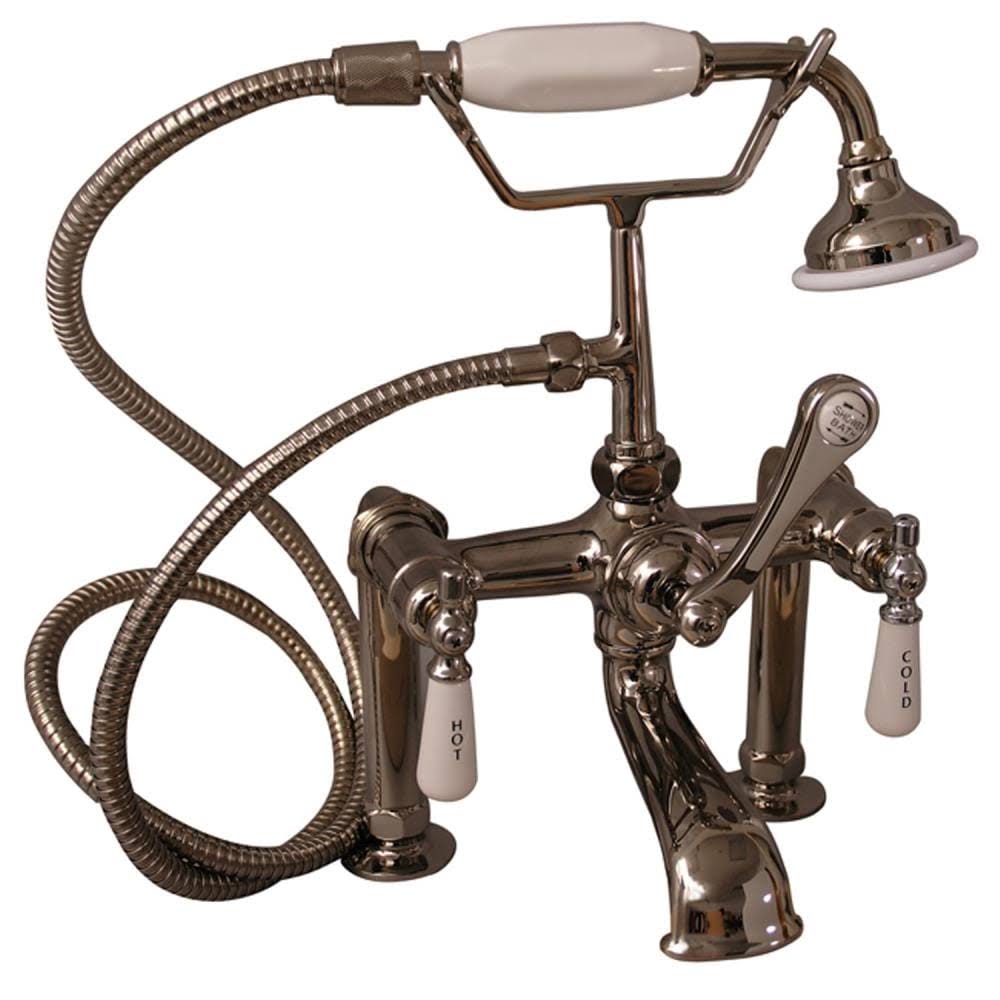 Polished Nickel Tub Rim-Mounted Faucet with Handshower I3376