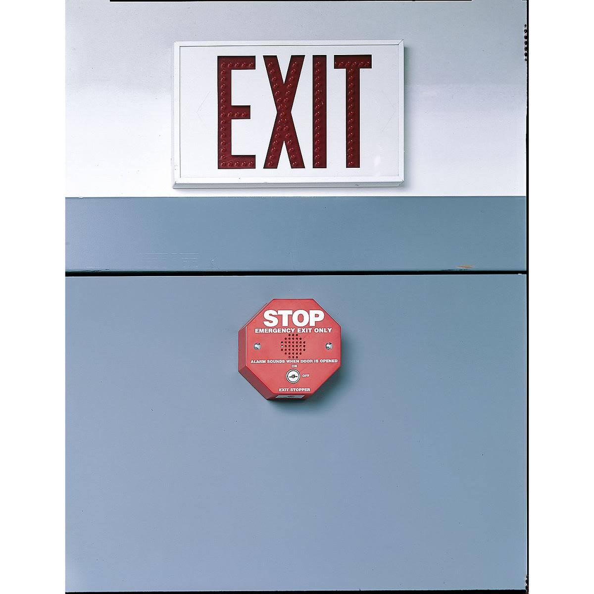 Exit Door Alarm, Horn, 105dB, Red N342234