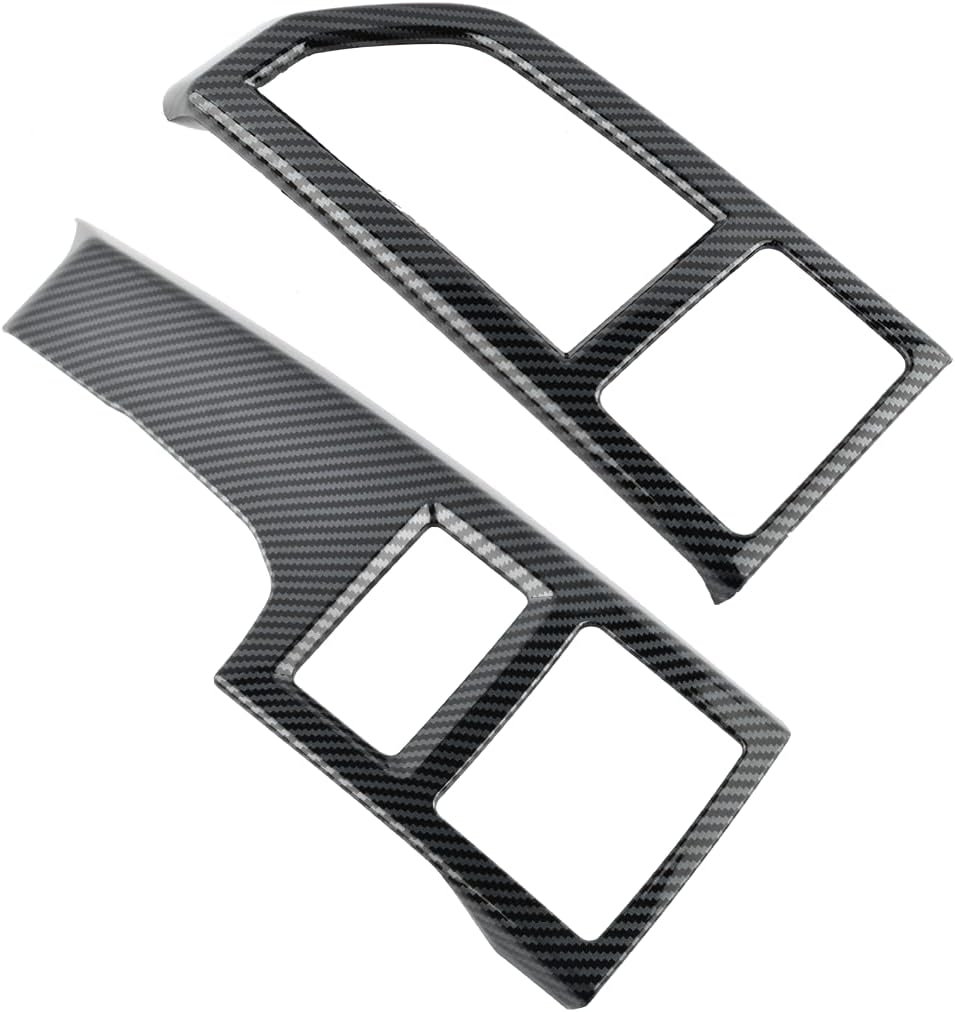 Carbon Fiber Pattern Air Conditioner Vent Cover AC Outlet for Ford F150 2015-2020 X58208