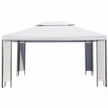 White Steel Frame Garden Canopy Tent Sun Shelter 118.1 x 157.5 Inches C1182