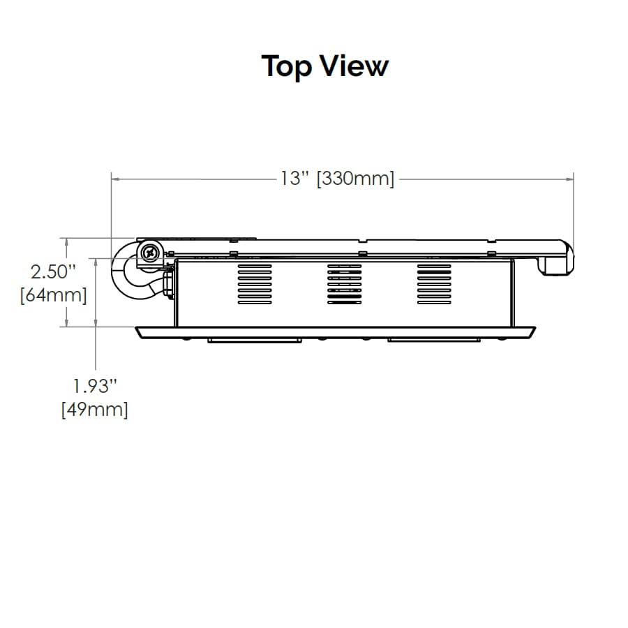 Black In-Drawer Outlet with 2 AC Outlets E2823
