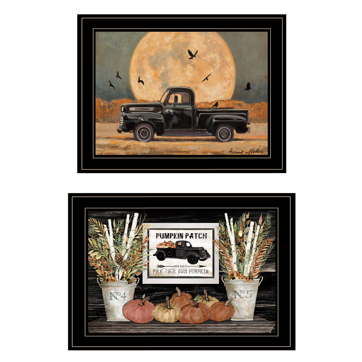 2-Piece Ready to Hang Framed Print, Black Frame N3161