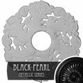 19 5/8 inchod x 4 3/4 inchid x 1 3/4 inchp Hand-Painted Black Ceiling Medallion O237