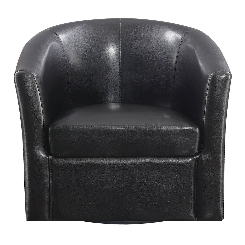 Red Faux Leather Swivel Armchair M944310