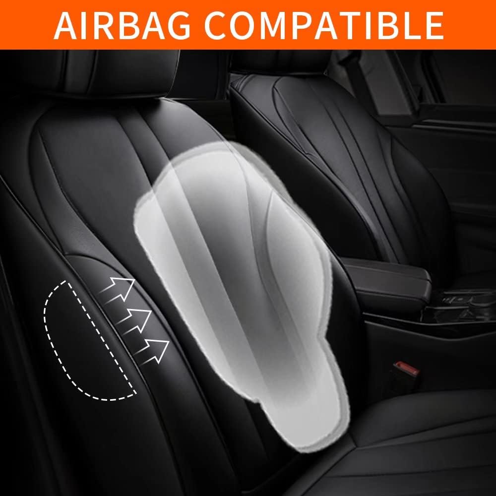 Black Faux Leather Front Seat Covers for Ford Escape V509