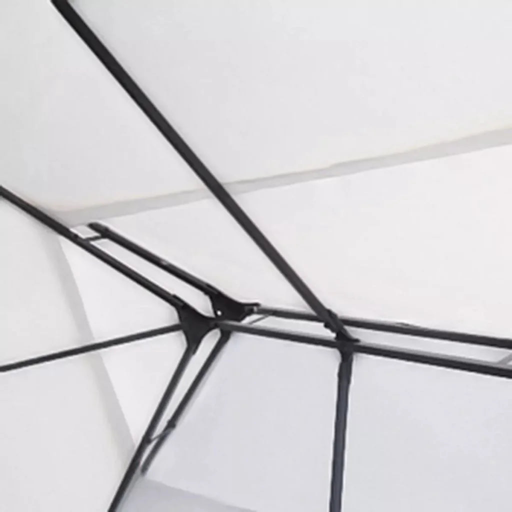White Steel Frame Garden Canopy Tent Sun Shelter 118.1 x 157.5 Inches C1182
