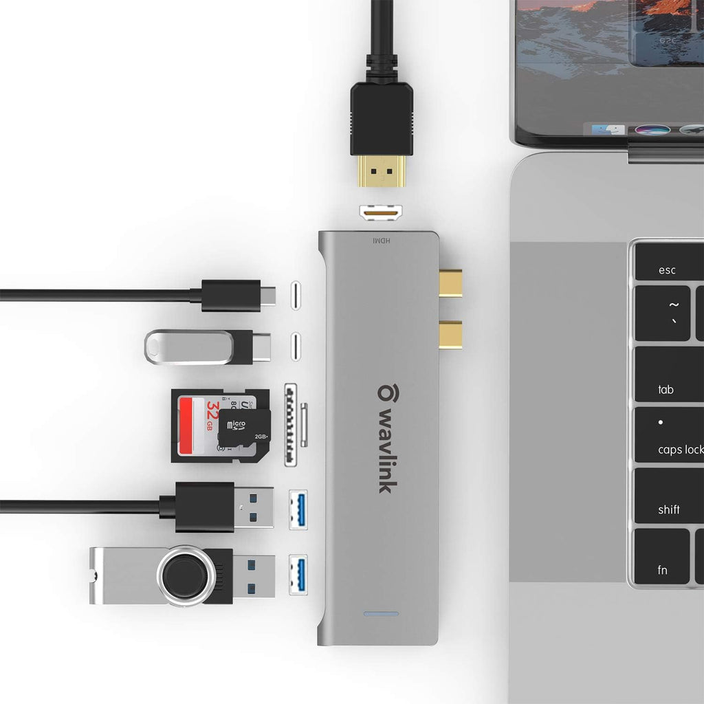 USB C Hub with 4K HDMI, RJ45 Ethernet, USB 3.1, SD Card Reader, 87W PD J9066