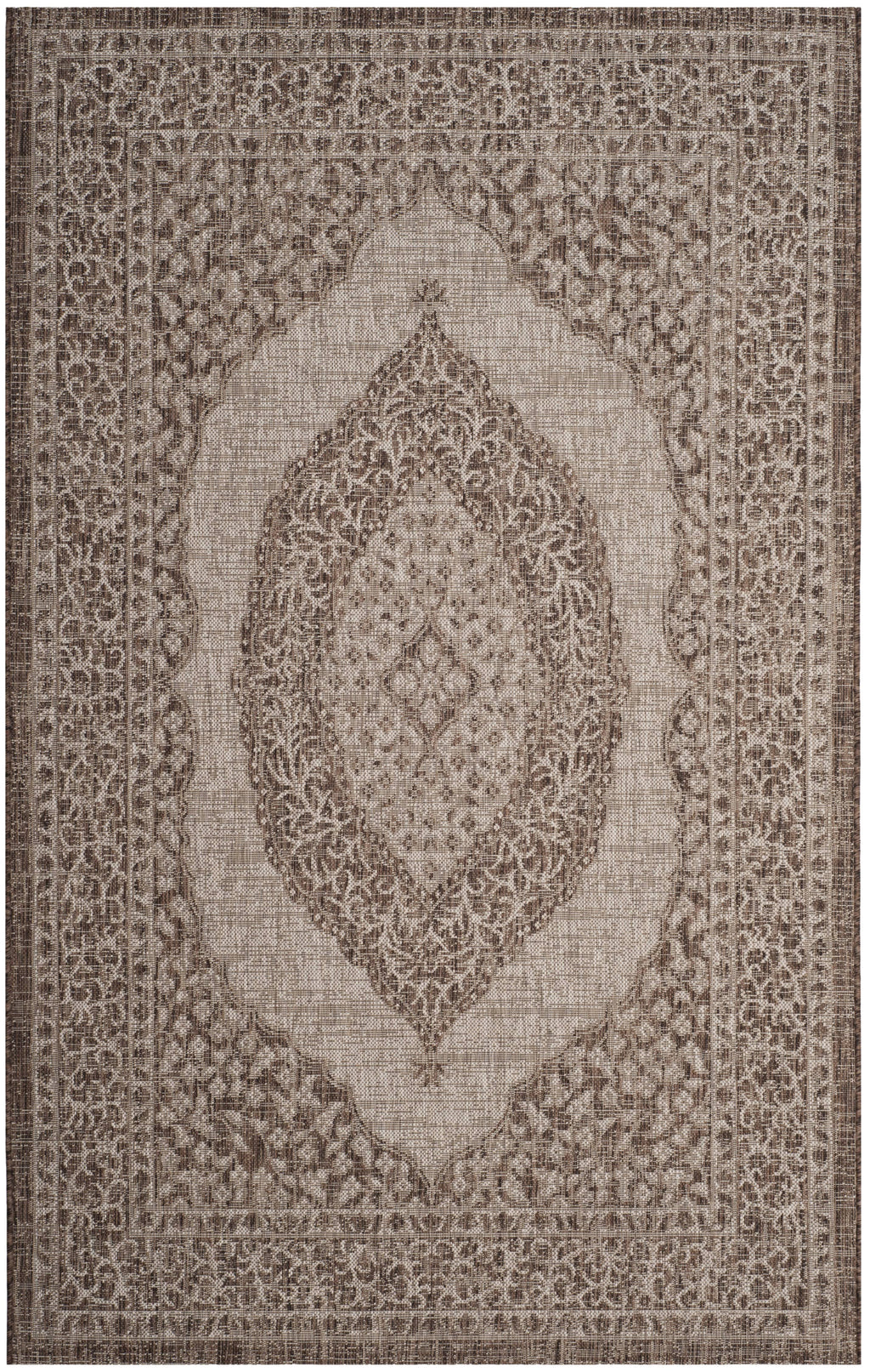 Light Beige Light Brown Courtyard Rug W768
