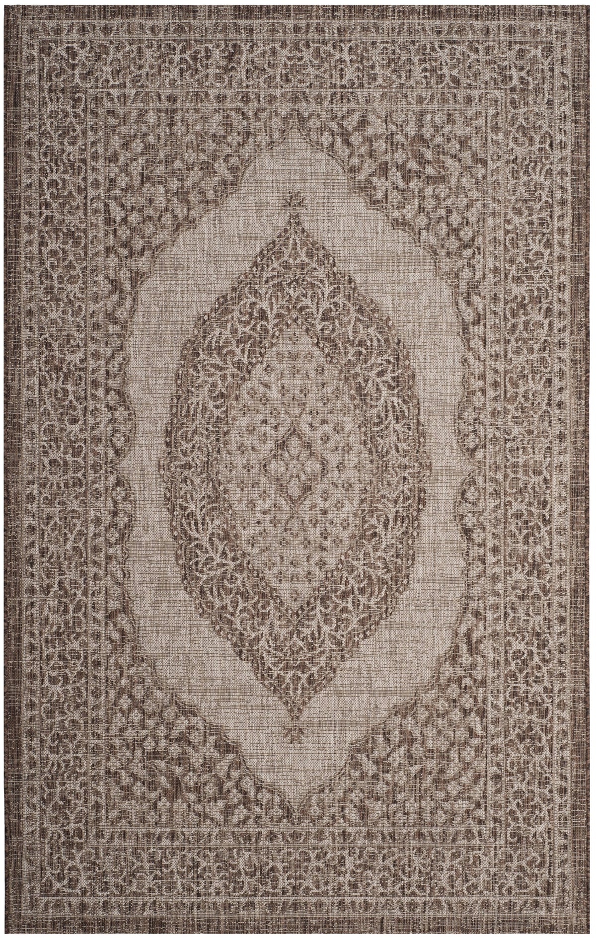 Light Beige Light Brown Courtyard Rug W768