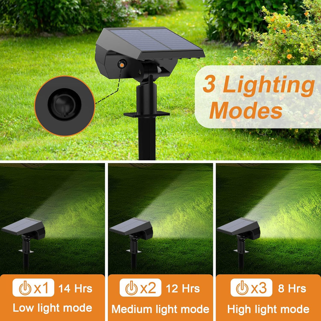 6 Pack 52 LED 3 Modes IP65 Waterproof Solar Spot Lights B3202