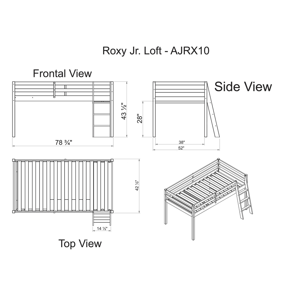 Twin Junior Loft Tent Bed H24880