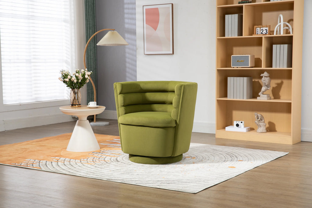 Swivel Barrel Chair with Storage J718