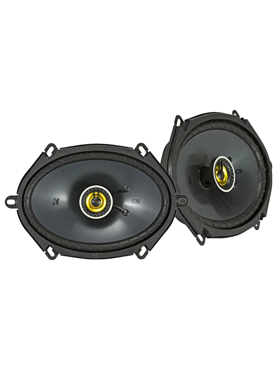 2 Pairs (QTY 4) 6x8" 225 Watts Peak Power 2-Way Car Coaxial Speakers with Speaker Harness, 16 Gauge 50 Foot Speaker Wire Y5071
