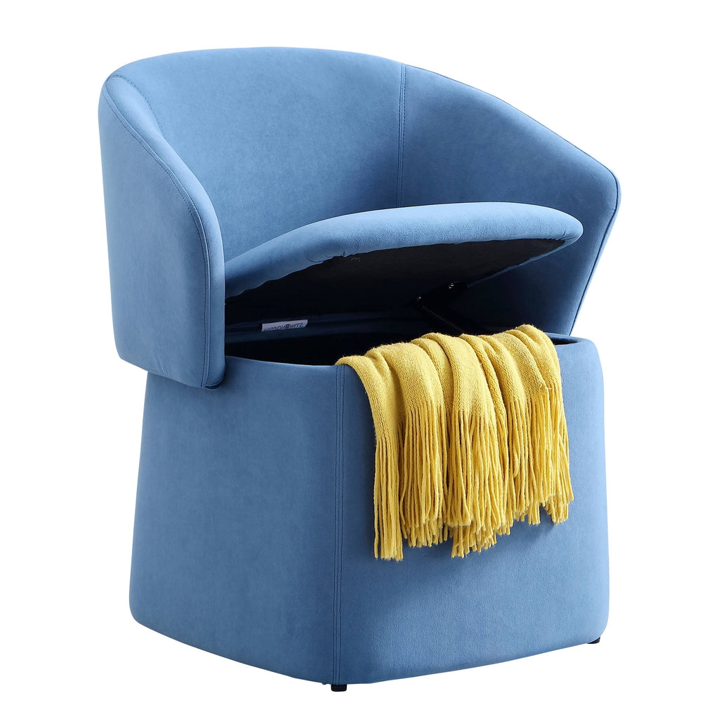 Blue Chair & Ottoman Set W6743