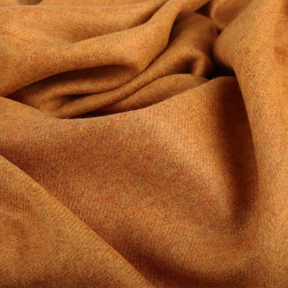 Amber 72" x 52" Baby Alpaca Wool Blanket Throw K4686
