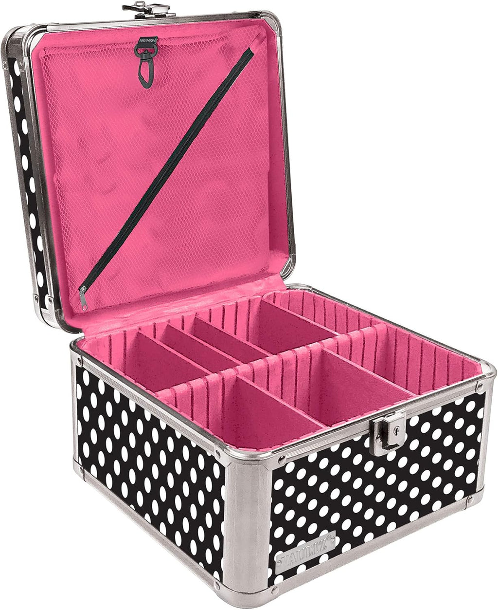 Large Locking Storage Case with Dividers, White M76172