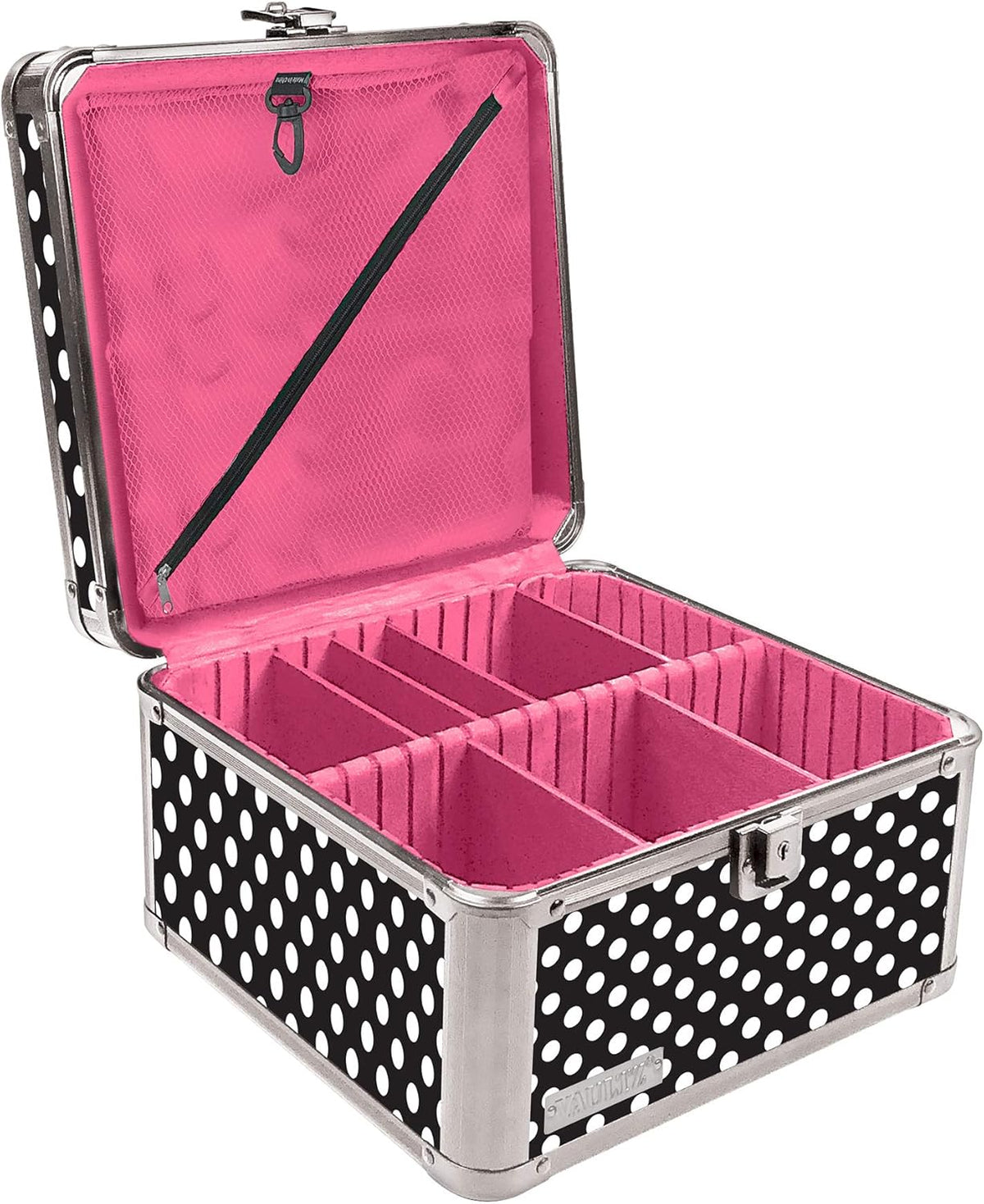 Large Locking Storage Case with Dividers, White M76172