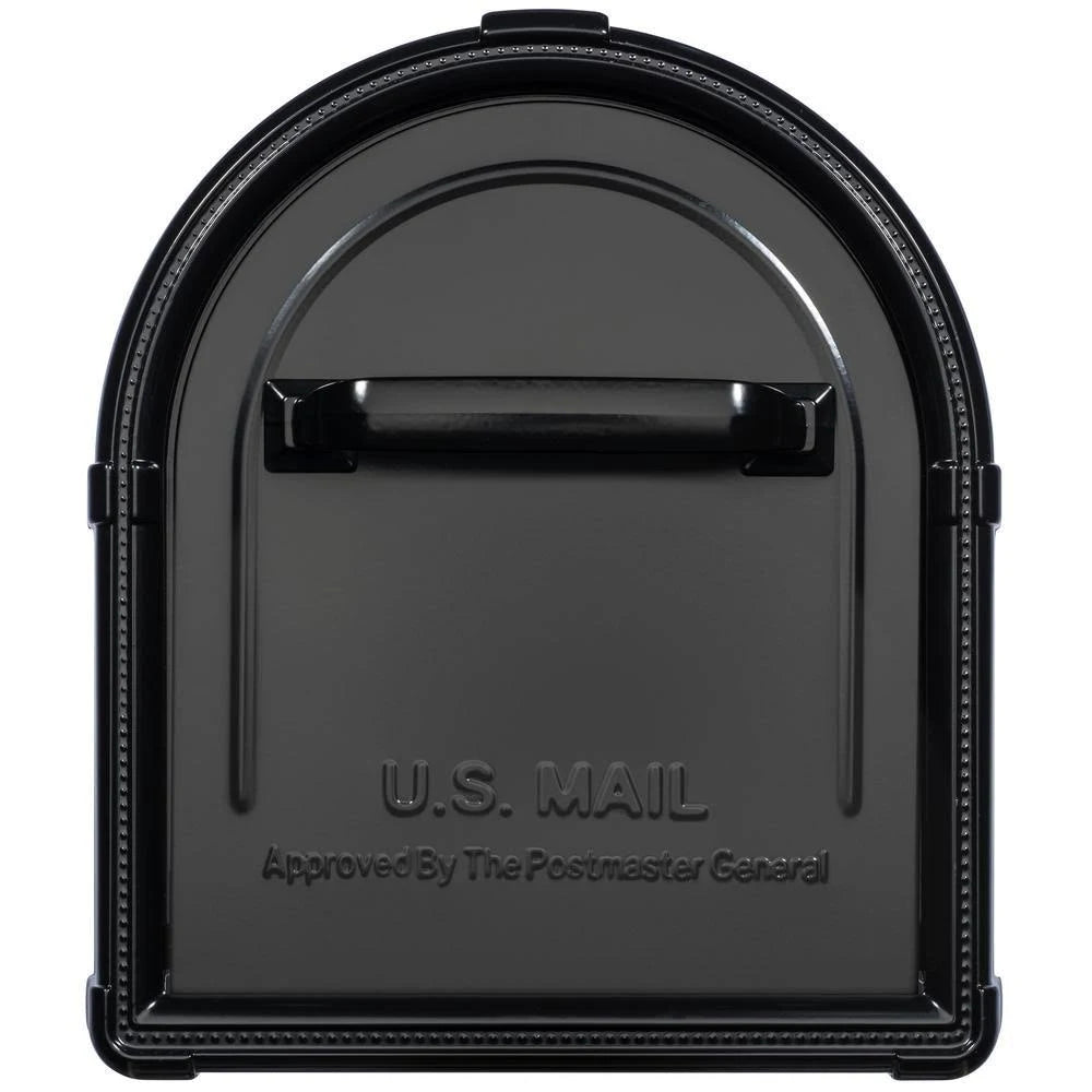Black Post-Mount Mailbox S9888