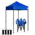 5 ft. W x 5 ft. D Steel Pop-Up Canopy Blue V513