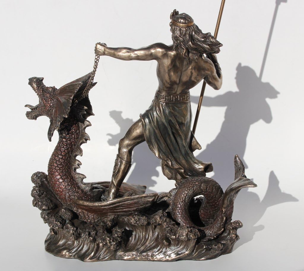 Cold Cast Bronze Hippocampus Statue, 9 1/4 Inch, Pack of 2 P943874