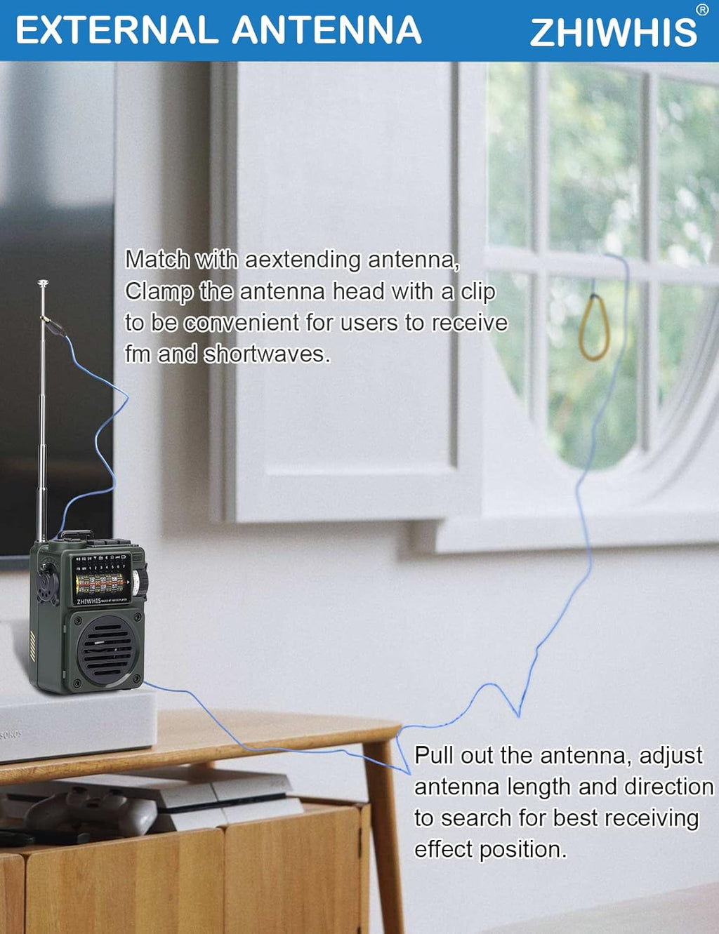 Bluetooth Speaker with AM FM Shortwave Radio Q644