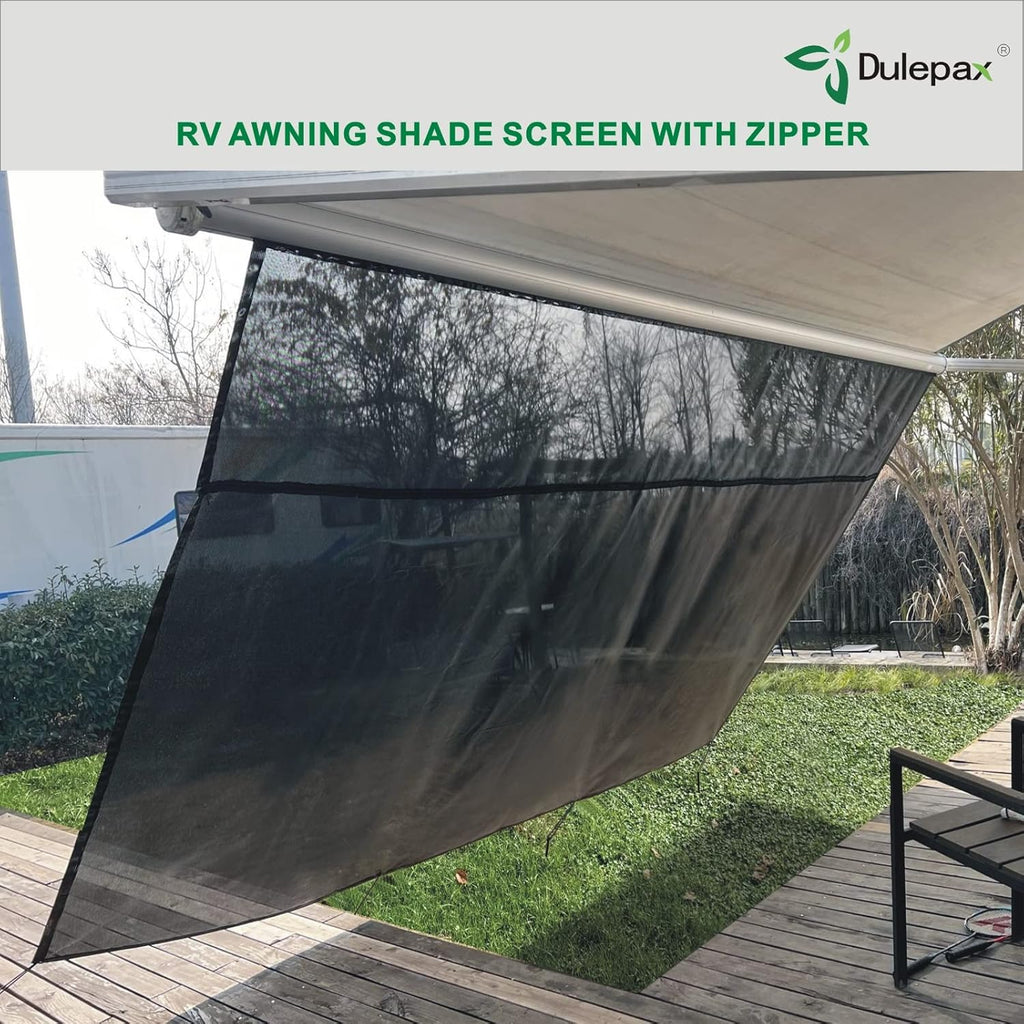 RV Awning Shade Screen with Zipper 9'X15'3'' M5927