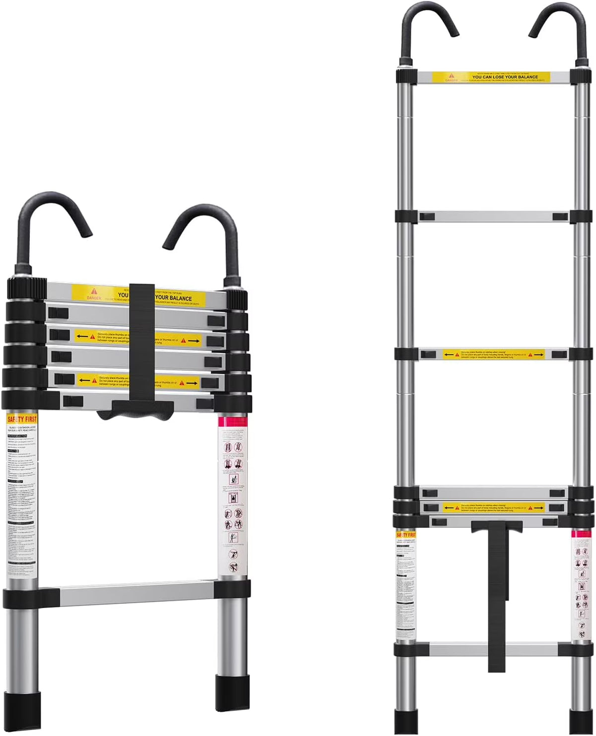 6.6ft Aluminum Telescoping Ladder with Hook M844719