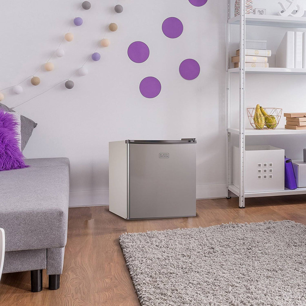 Black Silver Compact Fridge J95923