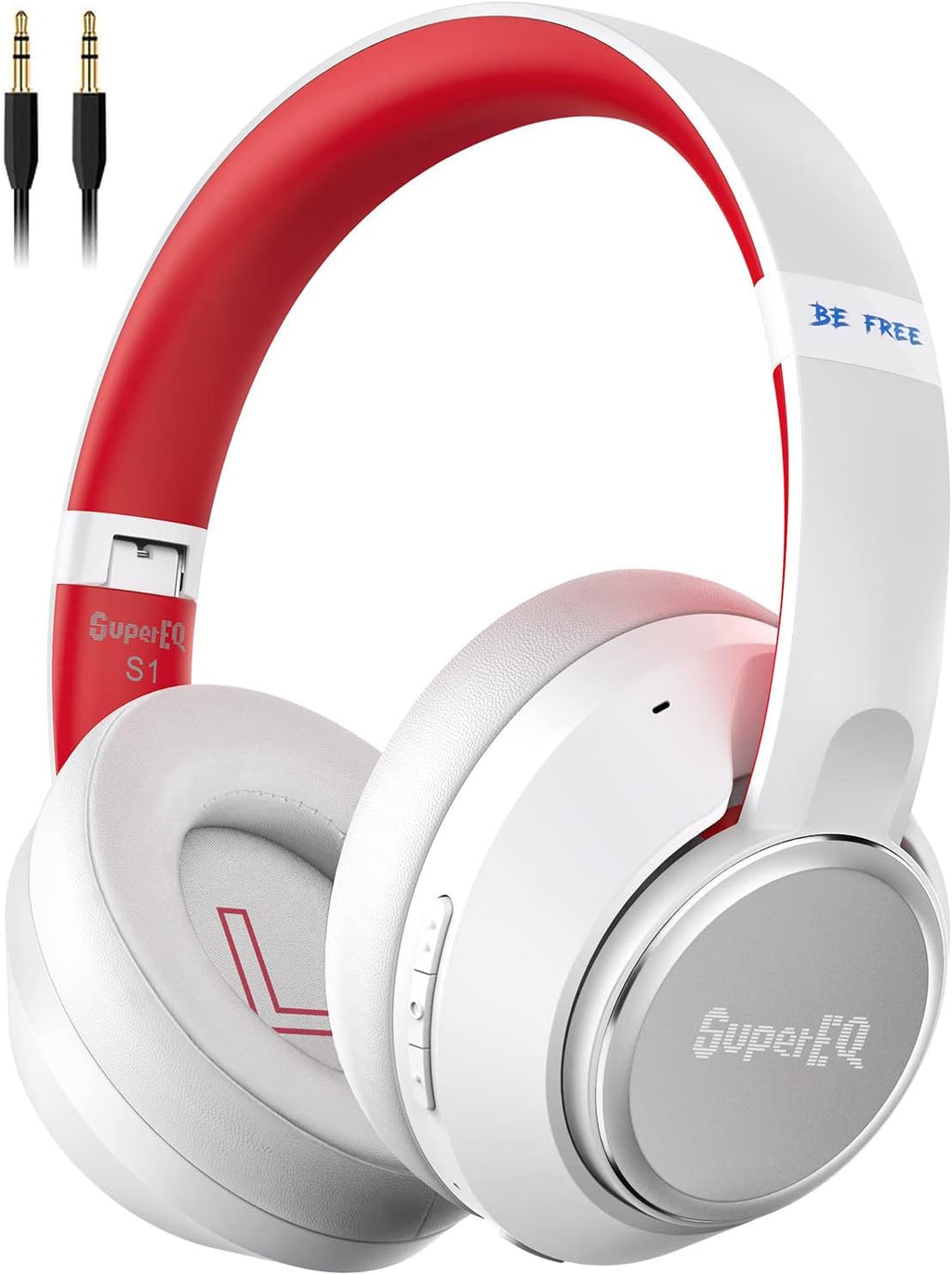 White Hybrid Active Noise Cancelling Over Ear Bluetooth Headphones O1479