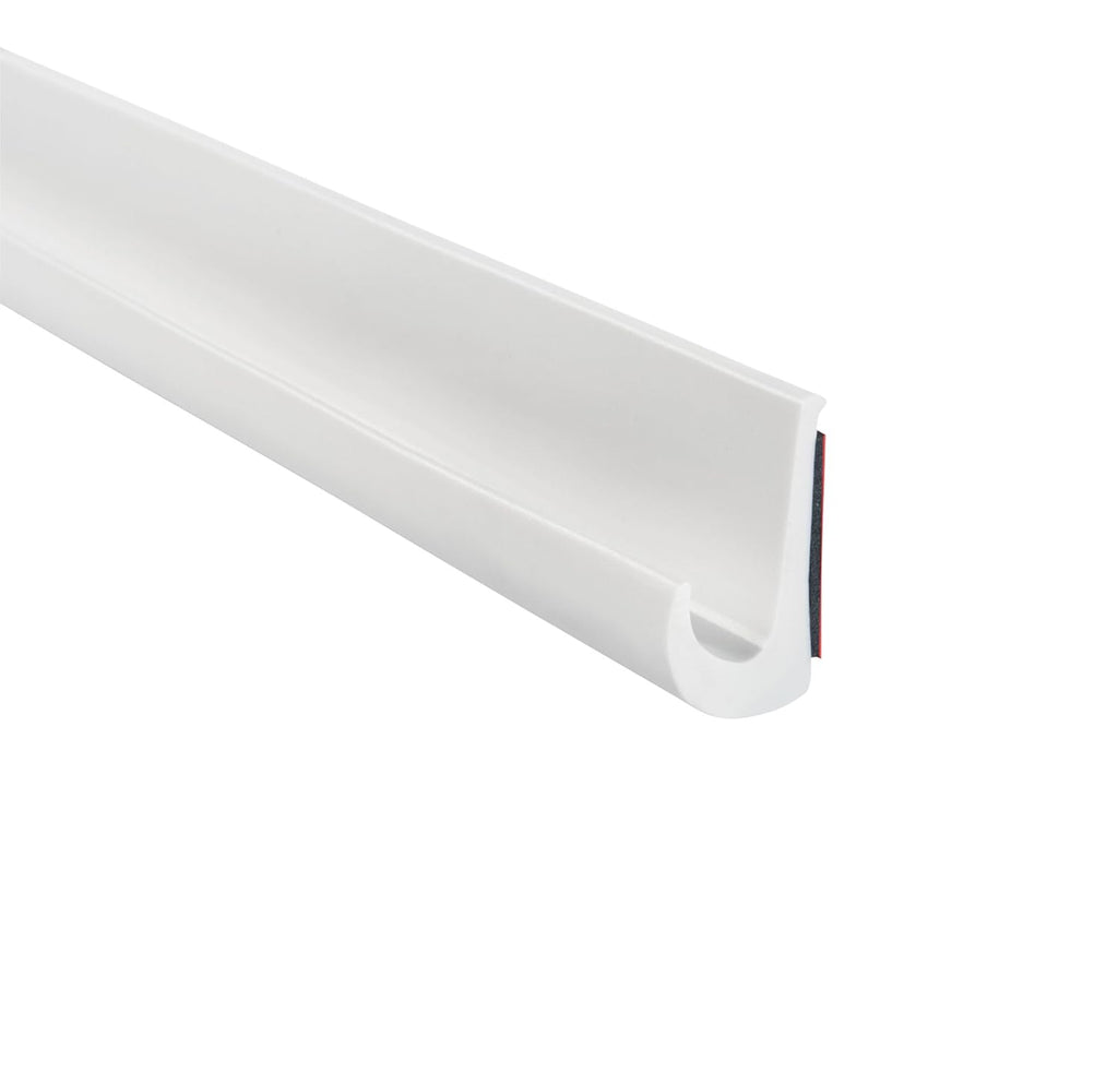 White PVC Plastic Drip Rail, 125" Length K283177