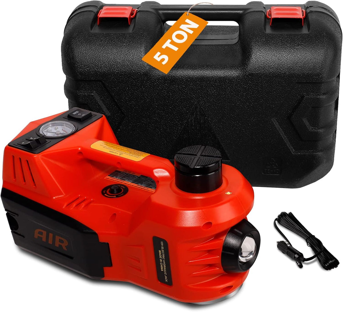 5 Ton Hydraulic Electric Car Jack with LED Light P5321