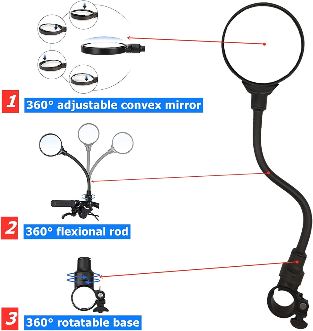 Acrylic Convex Round Bike Rearview Mirror V532887