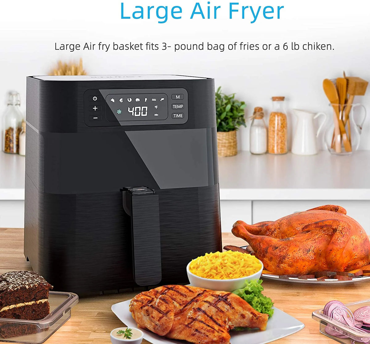 5.8 QT Stainless Steel Air Fryer B9005