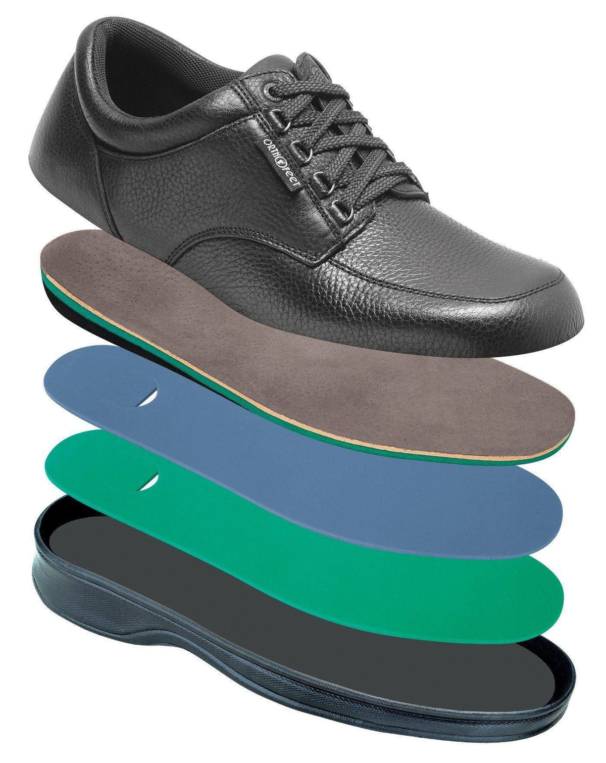 Black Leather Shoes K86865