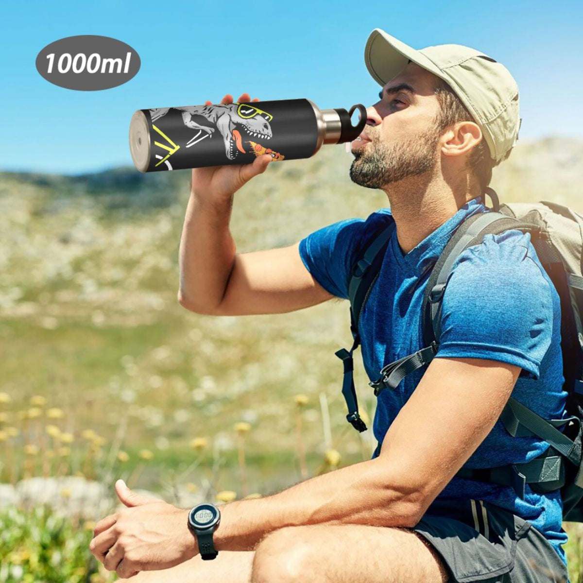 Stainless Steel Insulated Water Bottle with Straw Lid H549