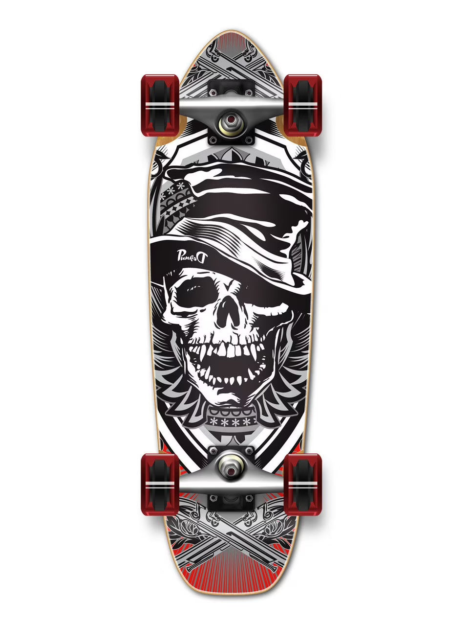 Mini Cruiser Skull Hat Complete Skateboard M886