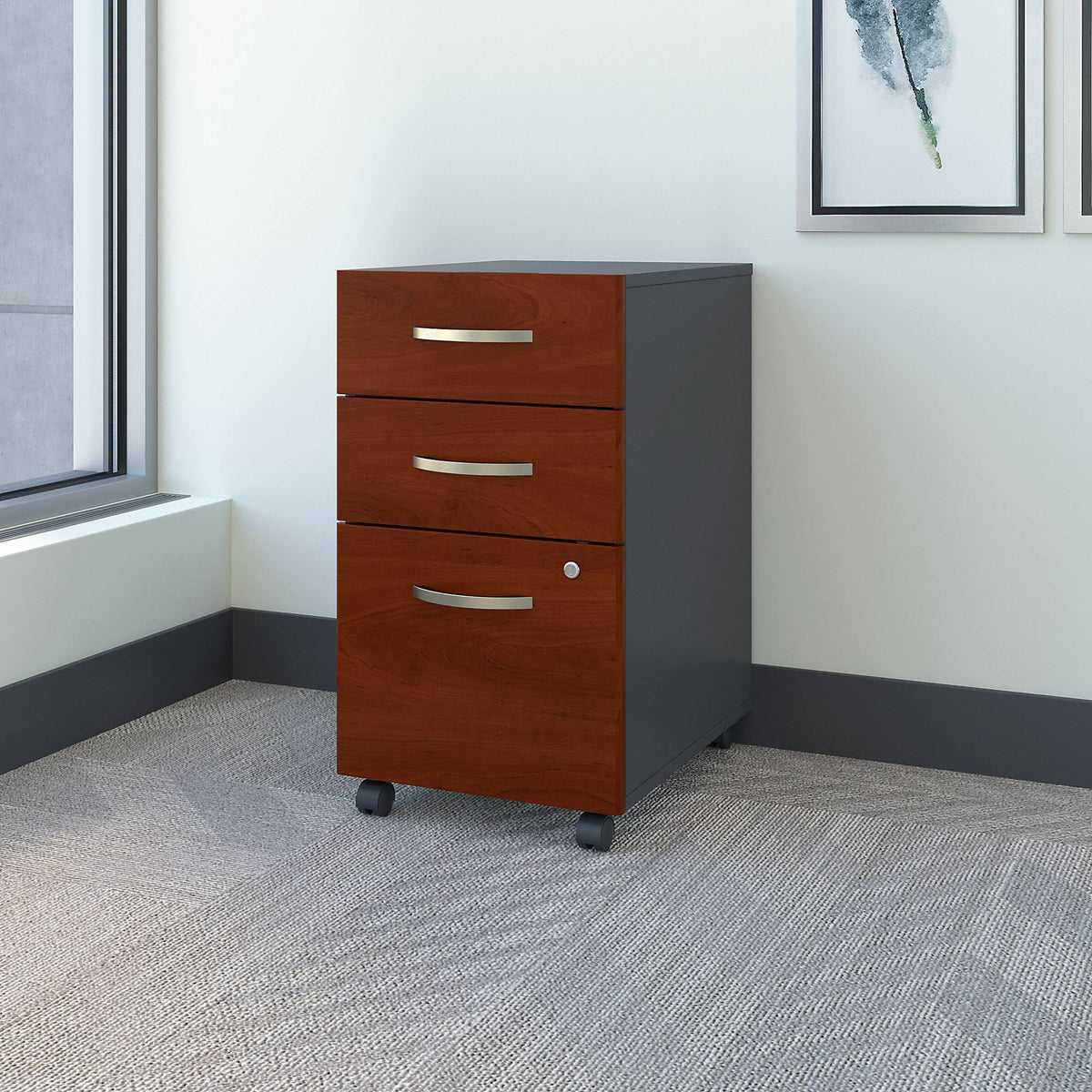3 Drawer Mobile Pedestal Hansen Cherry T835084