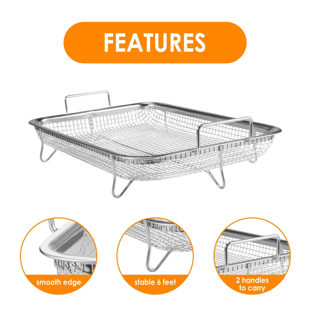 Stainless Steel Air Fryer Basket N7671