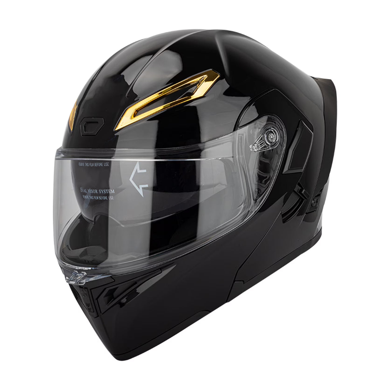 Dual Visor Flip Full Face Motorcycle Helmet with Built-in Sunglasses V738