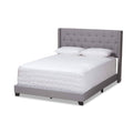 Queen Light Grey Bed T7837