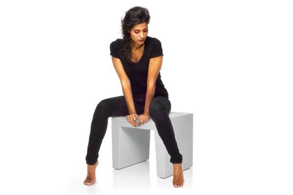 White Concrete Seat W287465