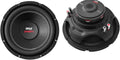 10 2000W Car Subwoofer Audio Subs 2 Pack with Dual 4 Ohm Impedance, Black Steel Basket, and Non Press Paper Cone + Ported Vented Box O309