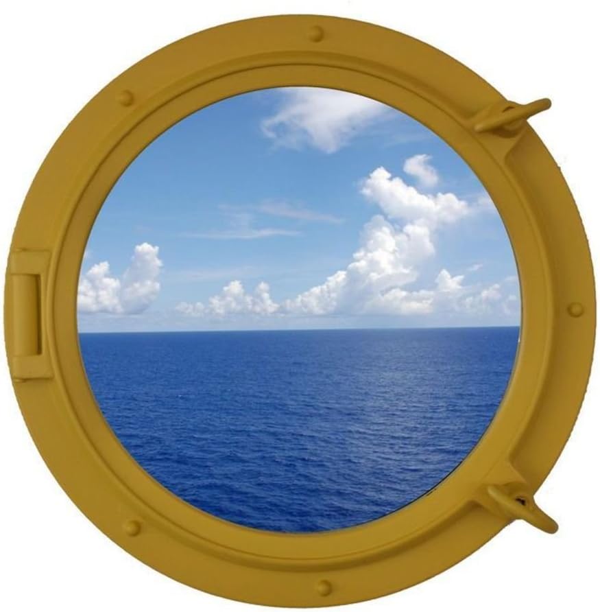 Yellow Ship Porthole Window 15 Wall Decoration Pack of 2 B934