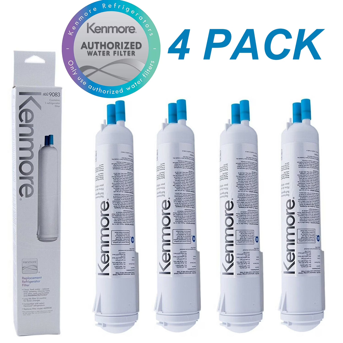 4 Pack Refrigerator Water Filter Replacement Cartridge Y46234