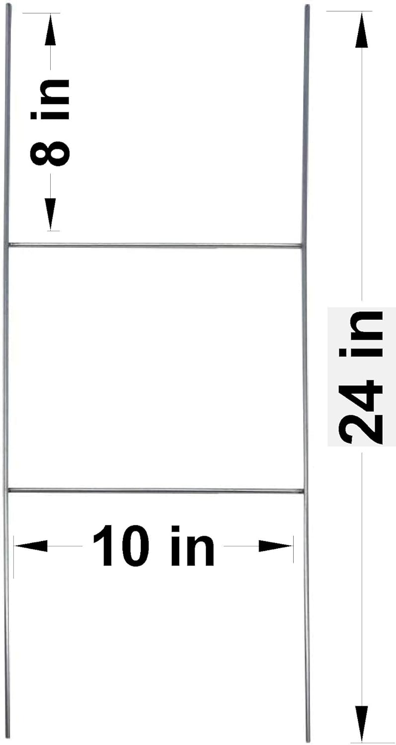 100 Pack Galvanized Wire Double H-Frame Stake 24 Tall 10 Wide E809140