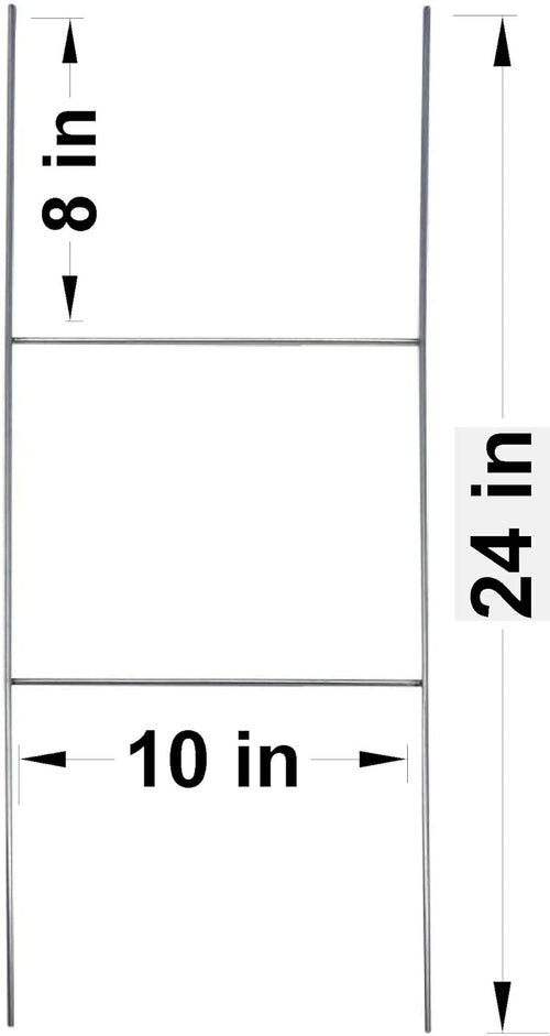 100 Pack Galvanized Wire Double H-Frame Stake 24 Tall 10 Wide E809140