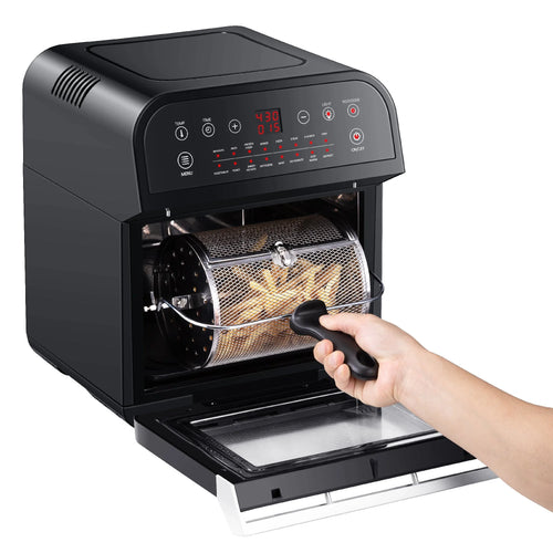 12.7-QT Air Fryer Oven with Accessories & Parchment Paper, Black I354